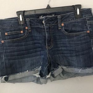 Dark Wash American Eagle stretch denim shorts